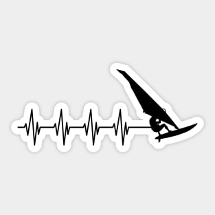 Windsurfing Heartbeat Sticker